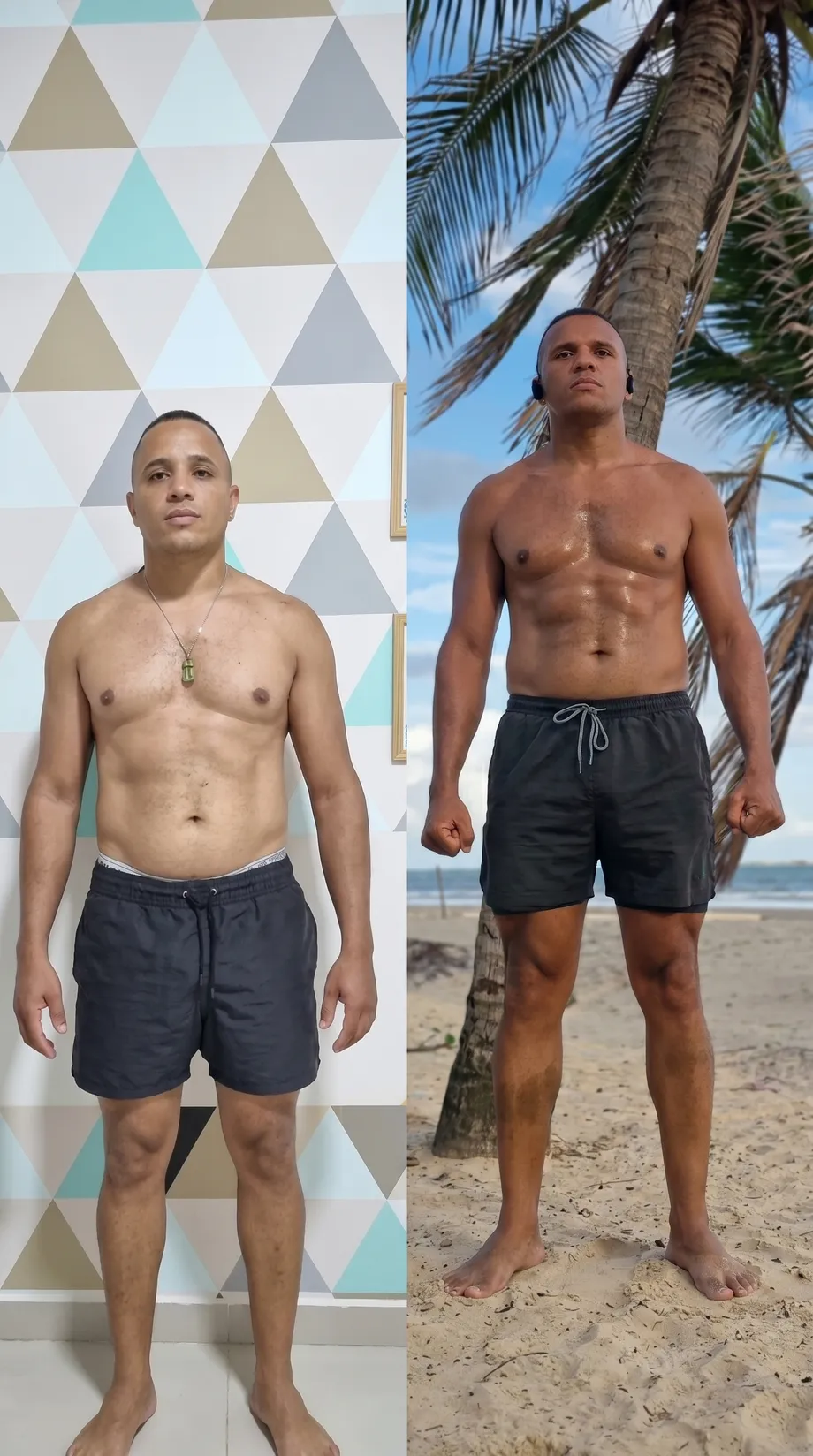 Antes e depois de membro da comunidade